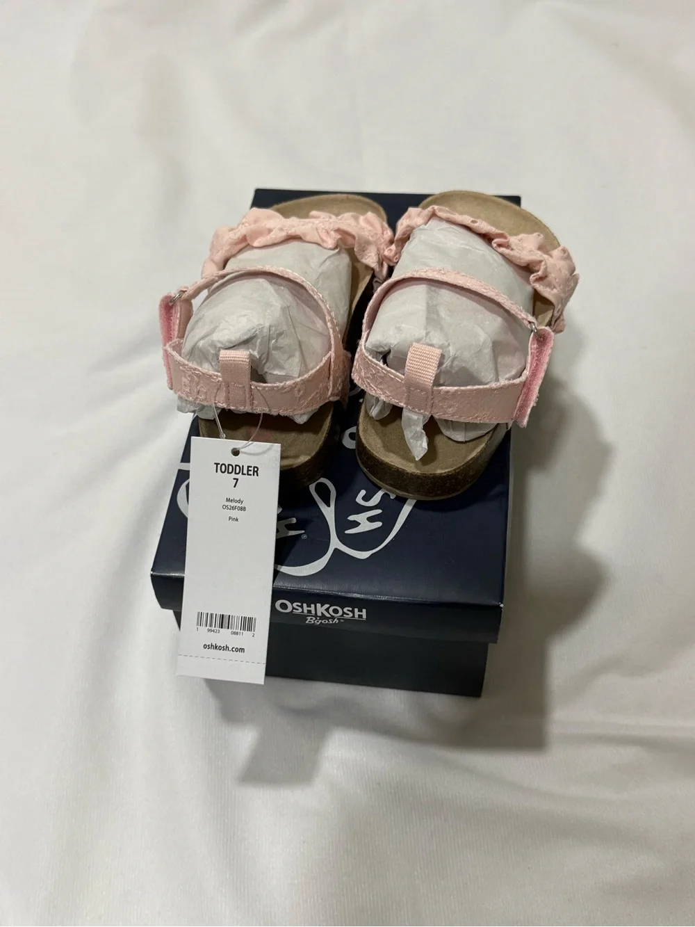 🆕 OshKosh B'gosh Toddler Pink Ruffle Strap Sandals
